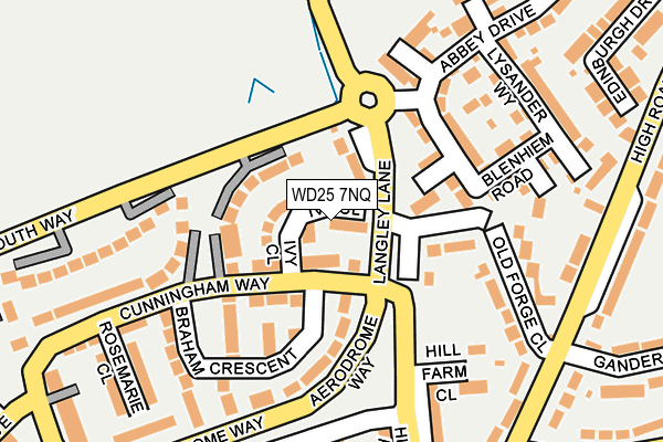 WD25 7NQ map - OS OpenMap – Local (Ordnance Survey) WD25 7NQ map - OS OpenMap – Local (Ordnance Survey)