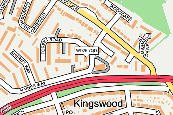 WD25 7QD map - OS OpenMap – Local (Ordnance Survey) WD25 7QD map - OS OpenMap – Local (Ordnance Survey)