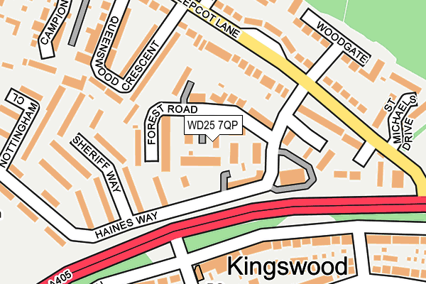 WD25 7QP map - OS OpenMap – Local (Ordnance Survey) WD25 7QP map - OS OpenMap – Local (Ordnance Survey)