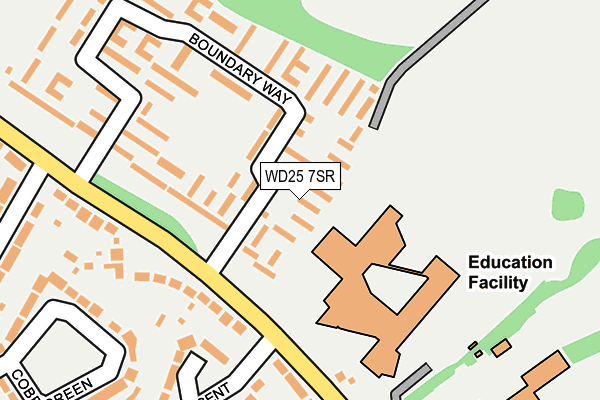 WD25 7SR map - OS OpenMap – Local (Ordnance Survey)
