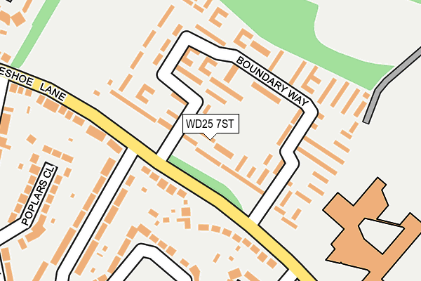 WD25 7ST map - OS OpenMap – Local (Ordnance Survey) WD25 7ST map - OS OpenMap – Local (Ordnance Survey)
