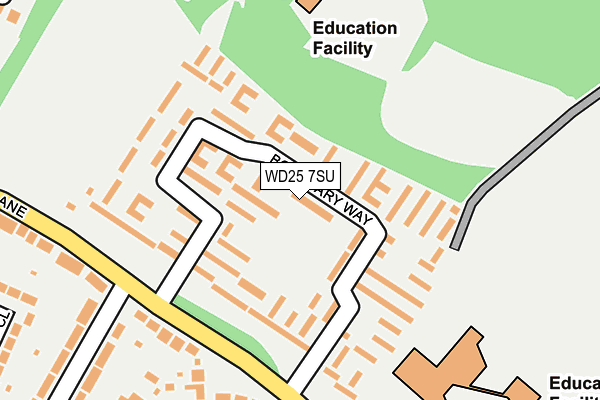 WD25 7SU map - OS OpenMap – Local (Ordnance Survey) WD25 7SU map - OS OpenMap – Local (Ordnance Survey)