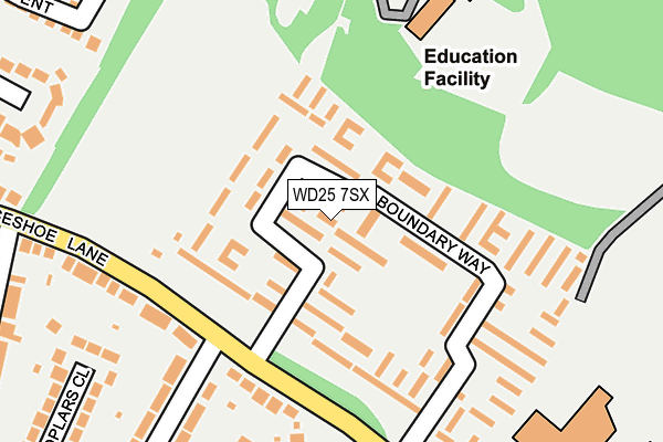 WD25 7SX map - OS OpenMap – Local (Ordnance Survey) WD25 7SX map - OS OpenMap – Local (Ordnance Survey)
