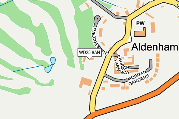 WD25 8AN map - OS OpenMap – Local (Ordnance Survey) WD25 8AN map - OS OpenMap – Local (Ordnance Survey)