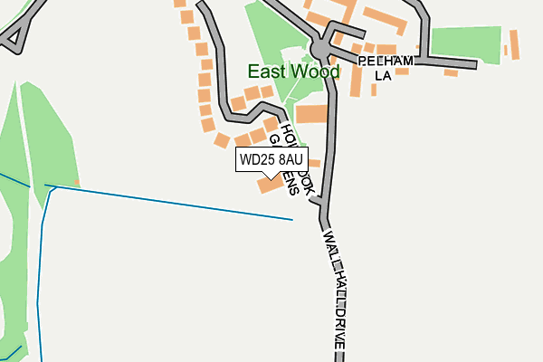 WD25 8AU map - OS OpenMap – Local (Ordnance Survey) WD25 8AU map - OS OpenMap – Local (Ordnance Survey)