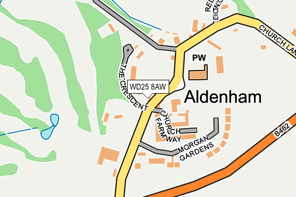 WD25 8AW map - OS OpenMap – Local (Ordnance Survey) WD25 8AW map - OS OpenMap – Local (Ordnance Survey)