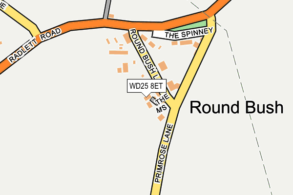 WD25 8ET map - OS OpenMap – Local (Ordnance Survey) WD25 8ET map - OS OpenMap – Local (Ordnance Survey)