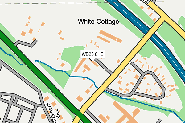 WD25 8HE map - OS OpenMap – Local (Ordnance Survey) WD25 8HE map - OS OpenMap – Local (Ordnance Survey)