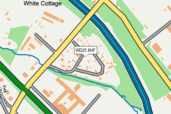 WD25 8HF map - OS OpenMap – Local (Ordnance Survey) WD25 8HF map - OS OpenMap – Local (Ordnance Survey)
