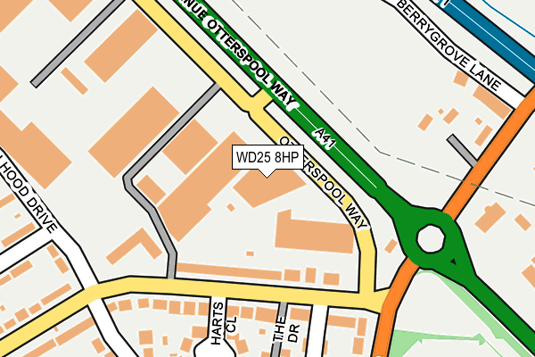 WD25 8HP map - OS OpenMap – Local (Ordnance Survey) WD25 8HP map - OS OpenMap – Local (Ordnance Survey)