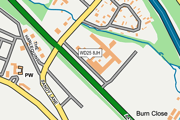 WD25 8JH map - OS OpenMap – Local (Ordnance Survey) WD25 8JH map - OS OpenMap – Local (Ordnance Survey)