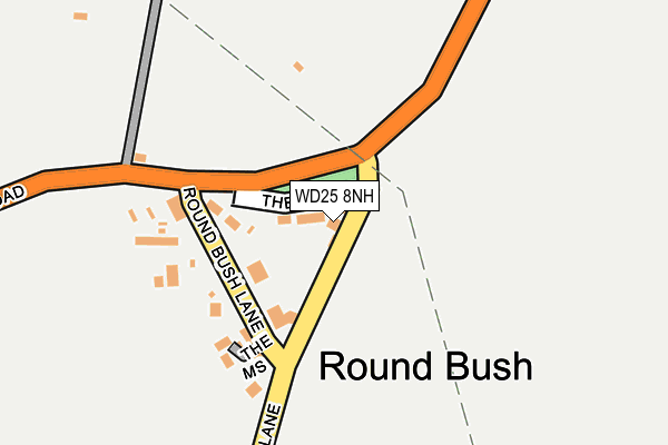 WD25 8NH map - OS OpenMap – Local (Ordnance Survey) WD25 8NH map - OS OpenMap – Local (Ordnance Survey)