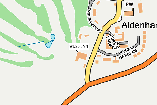 WD25 8NN map - OS OpenMap – Local (Ordnance Survey) WD25 8NN map - OS OpenMap – Local (Ordnance Survey)