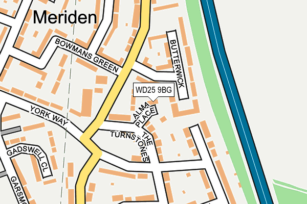 WD25 9BG map - OS OpenMap – Local (Ordnance Survey) WD25 9BG map - OS OpenMap – Local (Ordnance Survey)