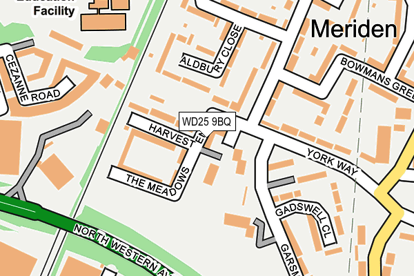 WD25 9BQ map - OS OpenMap – Local (Ordnance Survey) WD25 9BQ map - OS OpenMap – Local (Ordnance Survey)