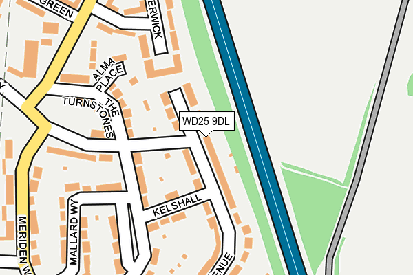 WD25 9DL map - OS OpenMap – Local (Ordnance Survey) WD25 9DL map - OS OpenMap – Local (Ordnance Survey)