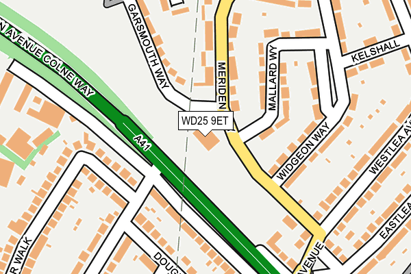 WD25 9ET map - OS OpenMap – Local (Ordnance Survey) WD25 9ET map - OS OpenMap – Local (Ordnance Survey)