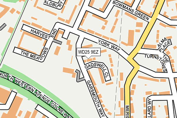 WD25 9EZ map - OS OpenMap – Local (Ordnance Survey) WD25 9EZ map - OS OpenMap – Local (Ordnance Survey)