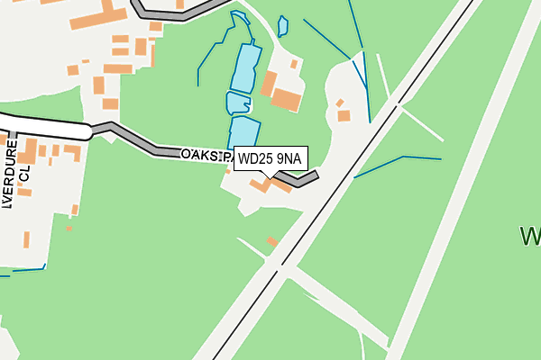 WD25 9NA map - OS OpenMap – Local (Ordnance Survey) WD25 9NA map - OS OpenMap – Local (Ordnance Survey)
