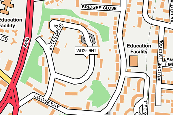 WD25 9NT map - OS OpenMap – Local (Ordnance Survey) WD25 9NT map - OS OpenMap – Local (Ordnance Survey)