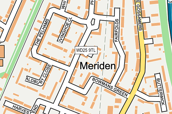 WD25 9TL map - OS OpenMap – Local (Ordnance Survey) WD25 9TL map - OS OpenMap – Local (Ordnance Survey)