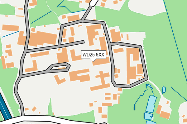 WD25 9XX map - OS OpenMap – Local (Ordnance Survey) WD25 9XX map - OS OpenMap – Local (Ordnance Survey)