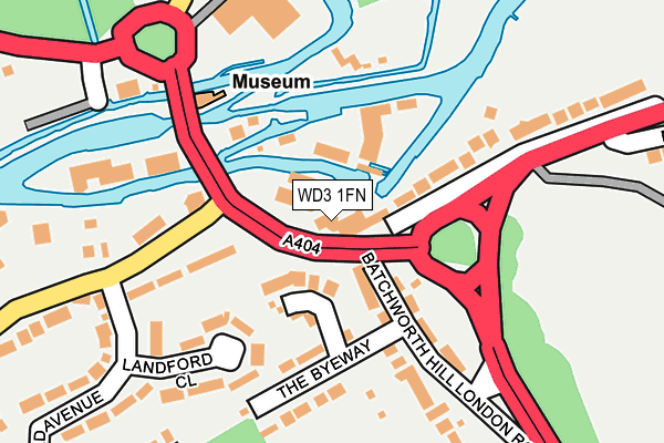 WD3 1FN map - OS OpenMap – Local (Ordnance Survey) WD3 1FN map - OS OpenMap – Local (Ordnance Survey)