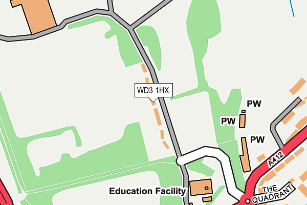 WD3 1HX map - OS OpenMap – Local (Ordnance Survey)