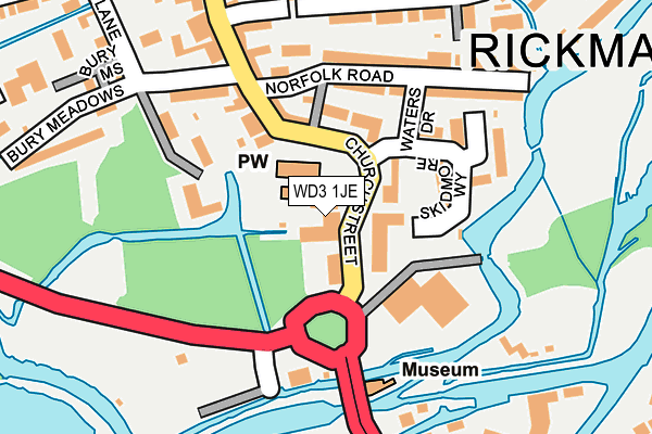 WD3 1JE map - OS OpenMap – Local (Ordnance Survey) WD3 1JE map - OS OpenMap – Local (Ordnance Survey)