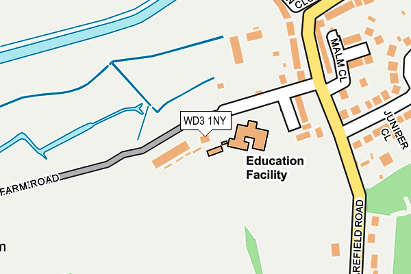 WD3 1NY map - OS OpenMap – Local (Ordnance Survey) WD3 1NY map - OS OpenMap – Local (Ordnance Survey)