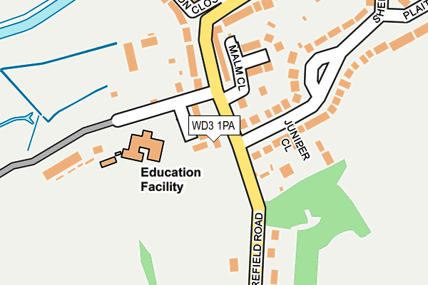 WD3 1PA map - OS OpenMap – Local (Ordnance Survey) WD3 1PA map - OS OpenMap – Local (Ordnance Survey)