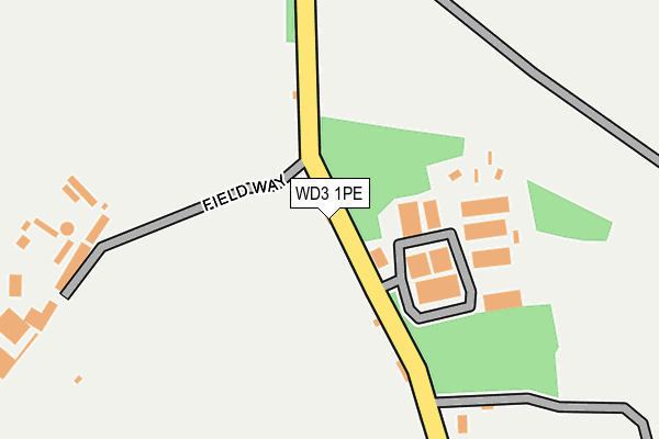 WD3 1PE map - OS OpenMap – Local (Ordnance Survey) WD3 1PE map - OS OpenMap – Local (Ordnance Survey)