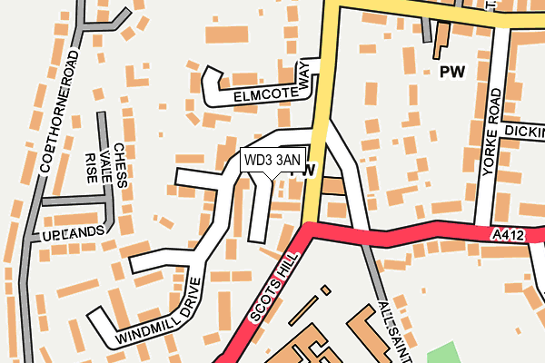 WD3 3AN map - OS OpenMap – Local (Ordnance Survey) WD3 3AN map - OS OpenMap – Local (Ordnance Survey)