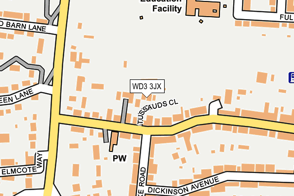 WD3 3JX map - OS OpenMap – Local (Ordnance Survey) WD3 3JX map - OS OpenMap – Local (Ordnance Survey)