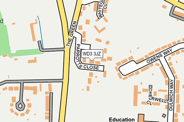 WD3 3JZ map - OS OpenMap – Local (Ordnance Survey) WD3 3JZ map - OS OpenMap – Local (Ordnance Survey)
