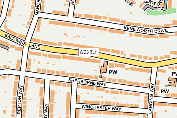 WD3 3LH map - OS OpenMap – Local (Ordnance Survey) WD3 3LH map - OS OpenMap – Local (Ordnance Survey)