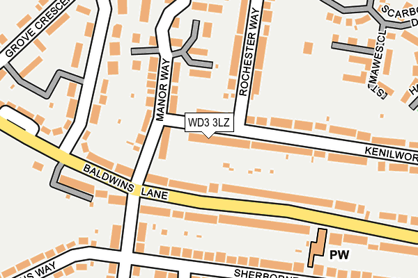 WD3 3LZ map - OS OpenMap – Local (Ordnance Survey) WD3 3LZ map - OS OpenMap – Local (Ordnance Survey)