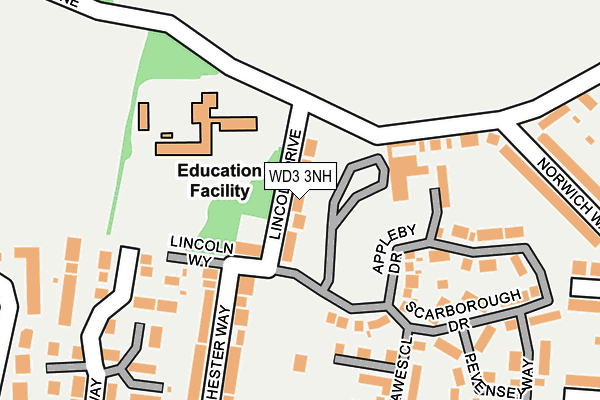 WD3 3NH map - OS OpenMap – Local (Ordnance Survey) WD3 3NH map - OS OpenMap – Local (Ordnance Survey)