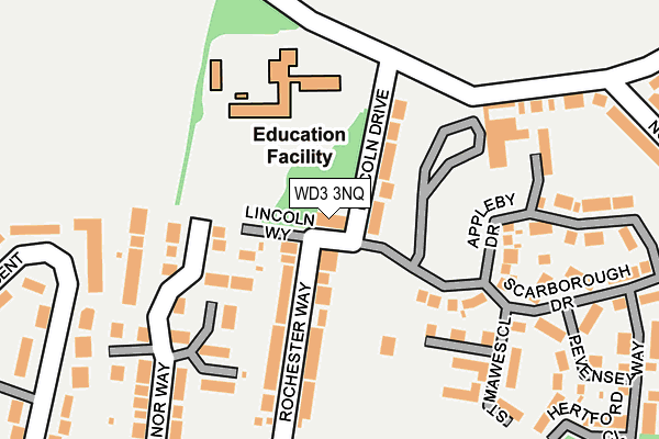 WD3 3NQ map - OS OpenMap – Local (Ordnance Survey)
