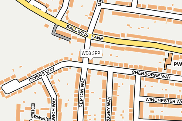 WD3 3PP map - OS OpenMap – Local (Ordnance Survey) WD3 3PP map - OS OpenMap – Local (Ordnance Survey)