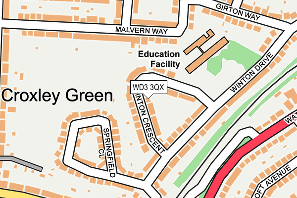 WD3 3QX map - OS OpenMap – Local (Ordnance Survey) WD3 3QX map - OS OpenMap – Local (Ordnance Survey)