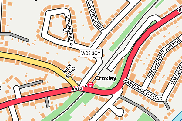 WD3 3QY map - OS OpenMap – Local (Ordnance Survey)