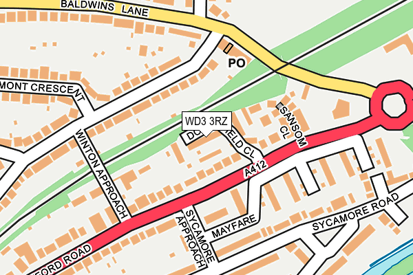 WD3 3RZ map - OS OpenMap – Local (Ordnance Survey) WD3 3RZ map - OS OpenMap – Local (Ordnance Survey)