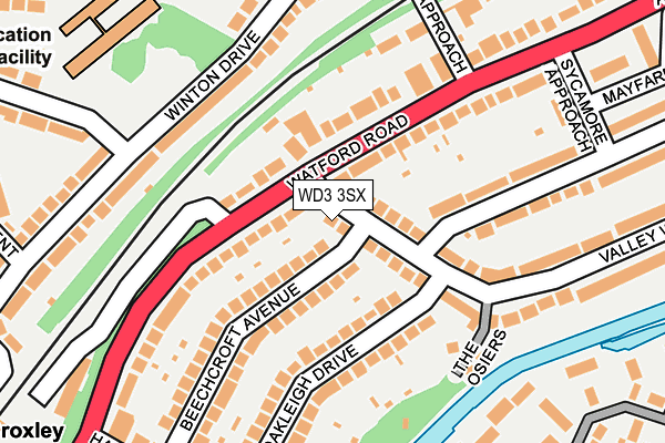 WD3 3SX map - OS OpenMap – Local (Ordnance Survey) WD3 3SX map - OS OpenMap – Local (Ordnance Survey)