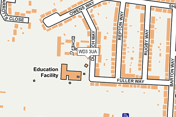 WD3 3UA map - OS OpenMap – Local (Ordnance Survey) WD3 3UA map - OS OpenMap – Local (Ordnance Survey)
