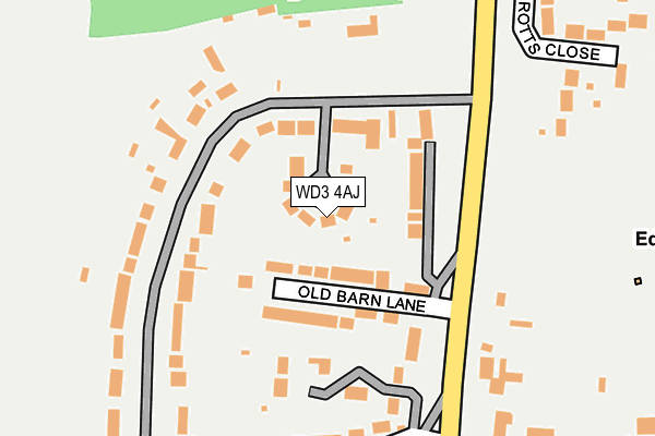 WD3 4AJ map - OS OpenMap – Local (Ordnance Survey) WD3 4AJ map - OS OpenMap – Local (Ordnance Survey)