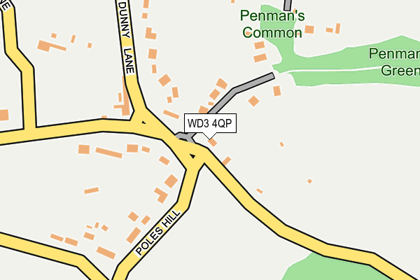 WD3 4QP map - OS OpenMap – Local (Ordnance Survey) WD3 4QP map - OS OpenMap – Local (Ordnance Survey)