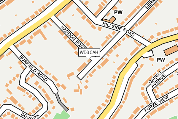 WD3 5AH map - OS OpenMap – Local (Ordnance Survey) WD3 5AH map - OS OpenMap – Local (Ordnance Survey)