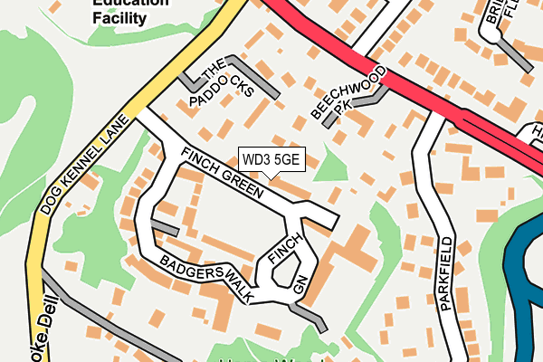 WD3 5GE map - OS OpenMap – Local (Ordnance Survey) WD3 5GE map - OS OpenMap – Local (Ordnance Survey)