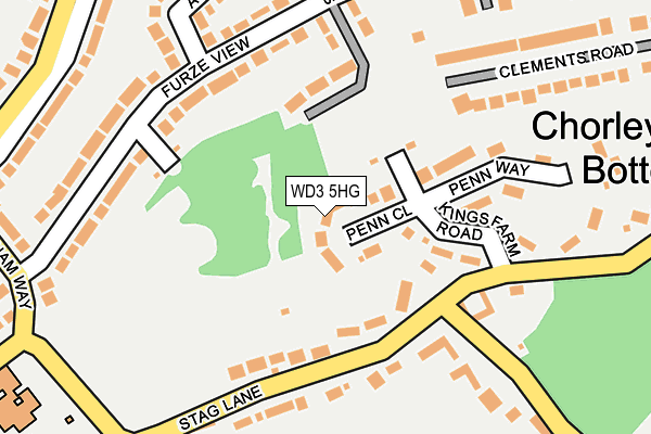 WD3 5HG map - OS OpenMap – Local (Ordnance Survey)